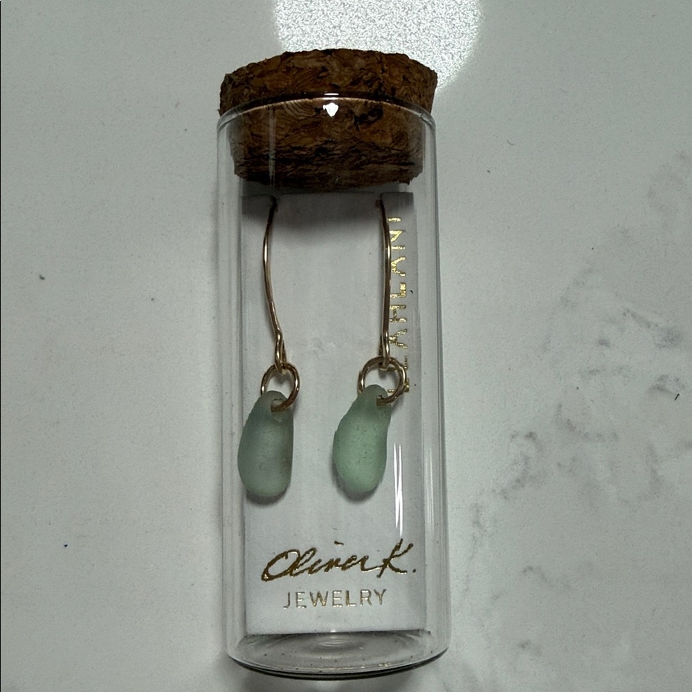 Chic Gold and Green Earrings by